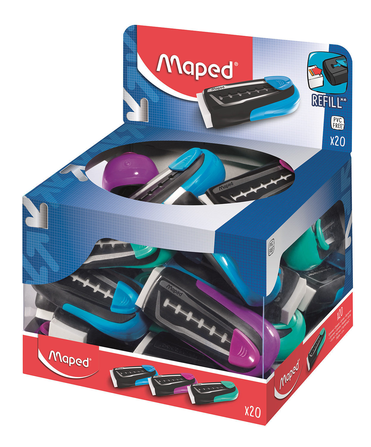 

Ластик Maped 122011 Collector каучук ассорти, 20шт в упаковке