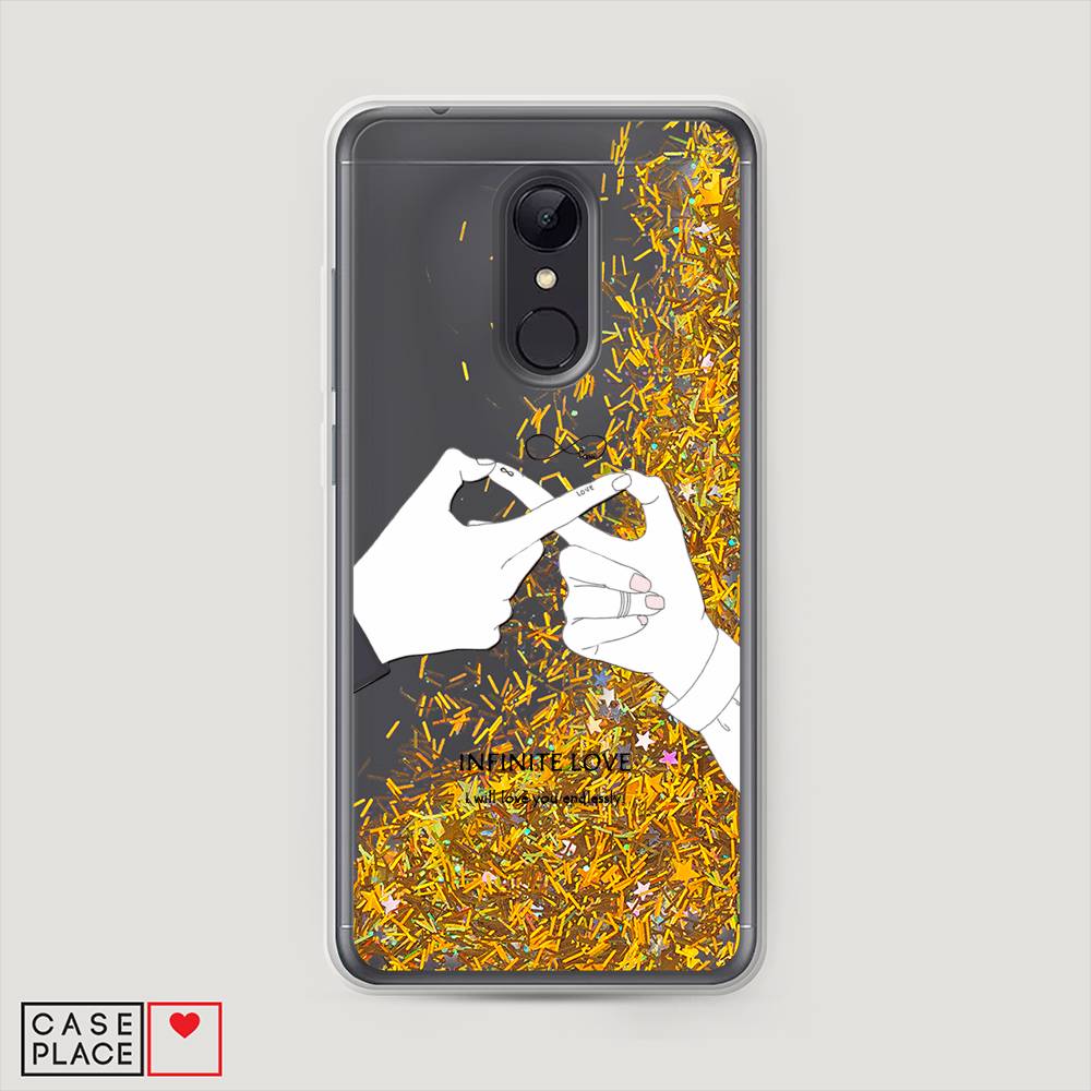 

Жидкий чехол с блестками "Любовь навсегда" на Xiaomi Redmi 5, 33090-1