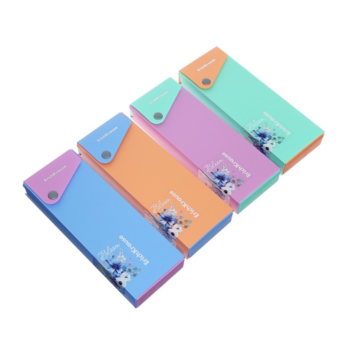 

ErichKrause Пенал пластиковый ErichKrause Matt Pastel Bloom, в пакете, микс, Разноцветный