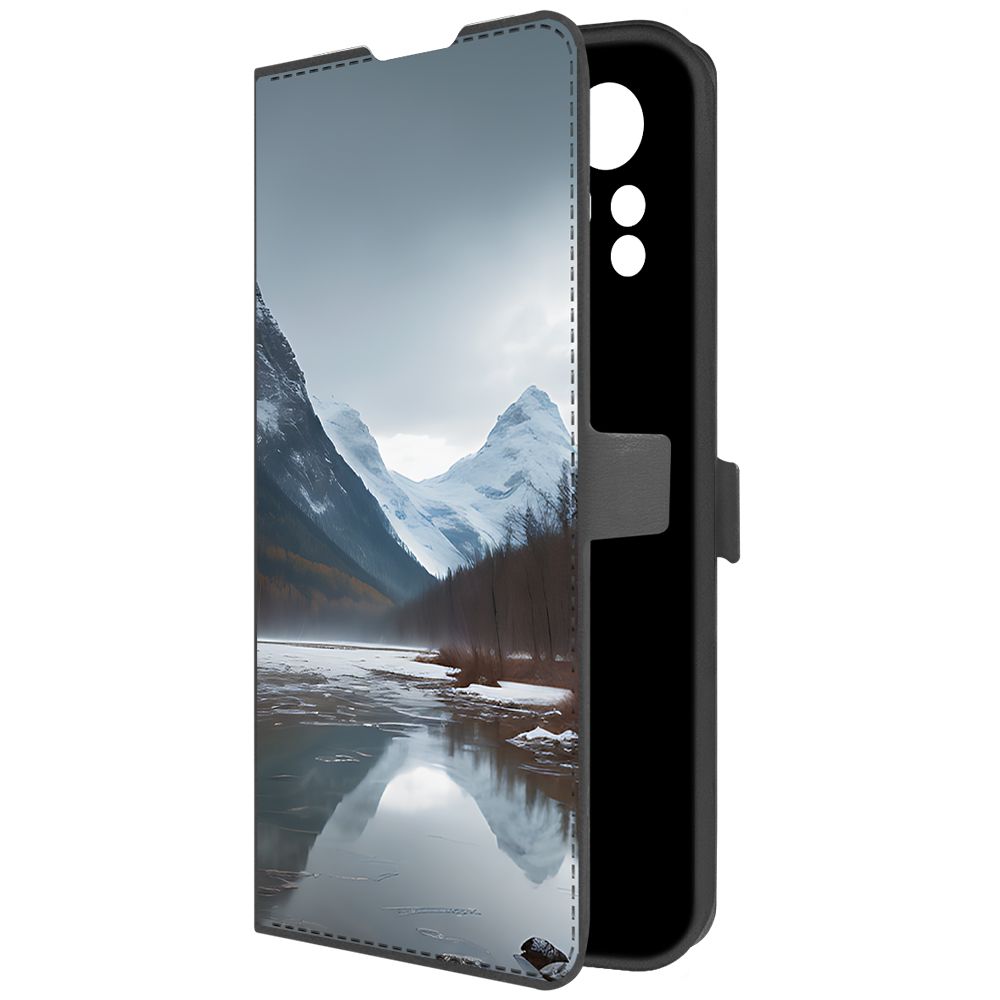 

Чехол-книжка Krutoff Eco Book для Xiaomi Redmi Note 12S Весенняя оттепель (черный)