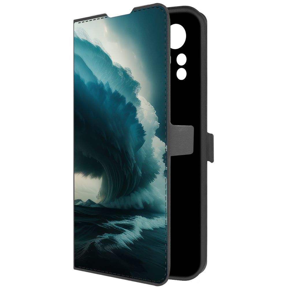 

Чехол-книжка Krutoff Eco Book для Xiaomi Redmi Note 12S Торнадо (черный)