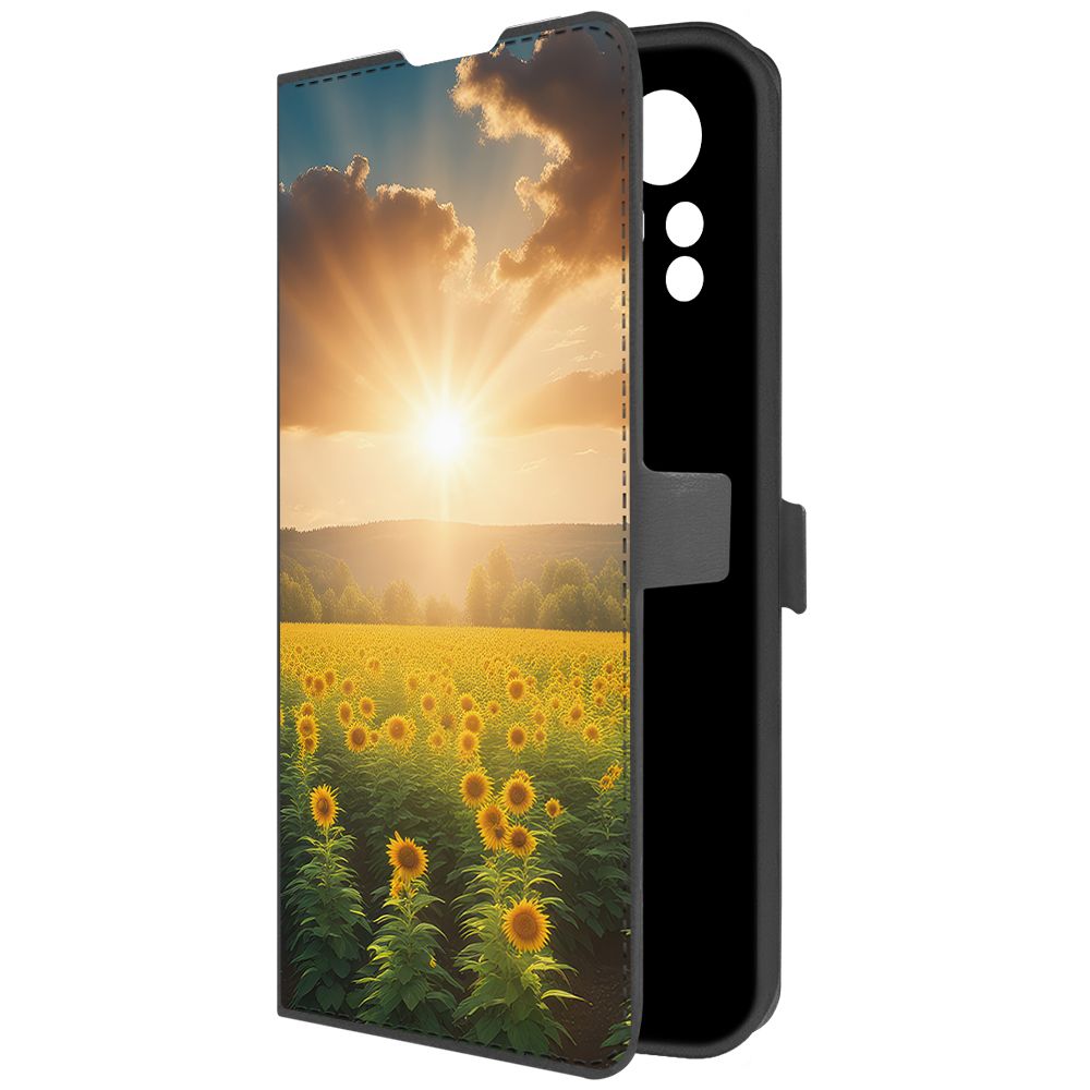 

Чехол-книжка Krutoff Eco Book для Xiaomi Redmi Note 12S Солнечно (черный)