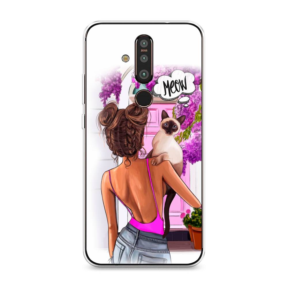 

Чехол Awog "Девушка с кошкой" для Nokia X71