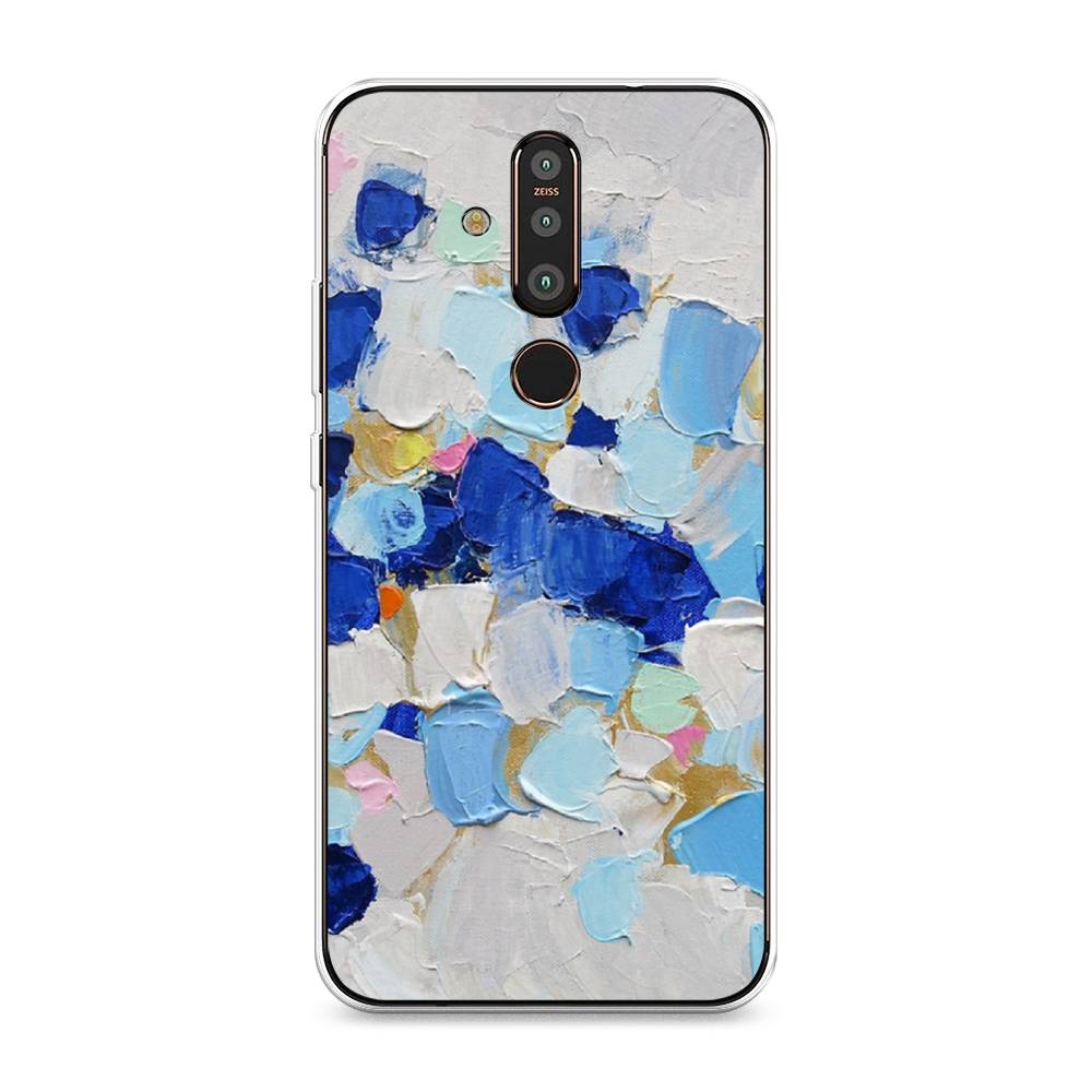 

Чехол Awog "Холст сине-белый" для Nokia X71