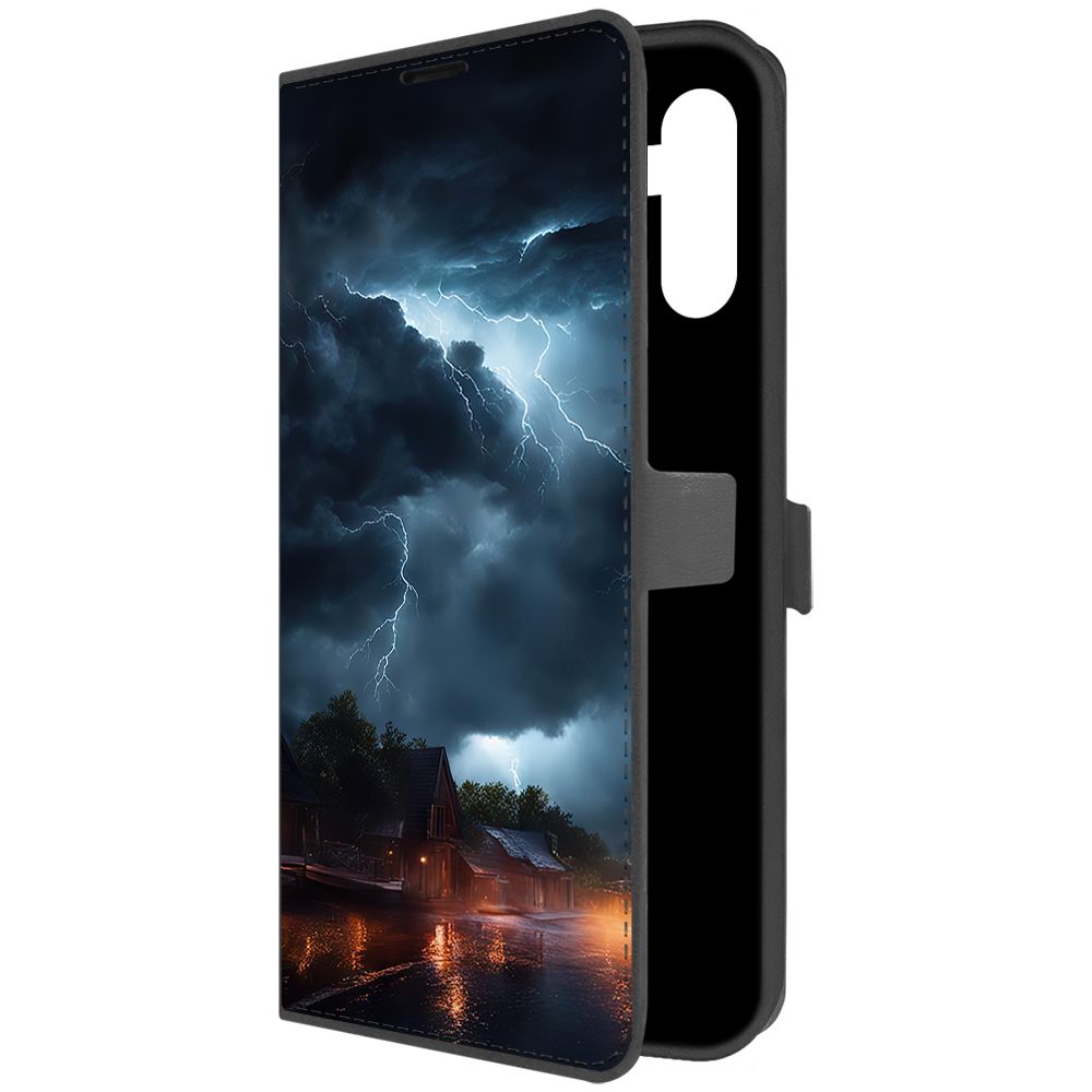

Чехол-книжка Krutoff Eco Book для Samsung Galaxy A04s (A047) Ночная гроза (черный)