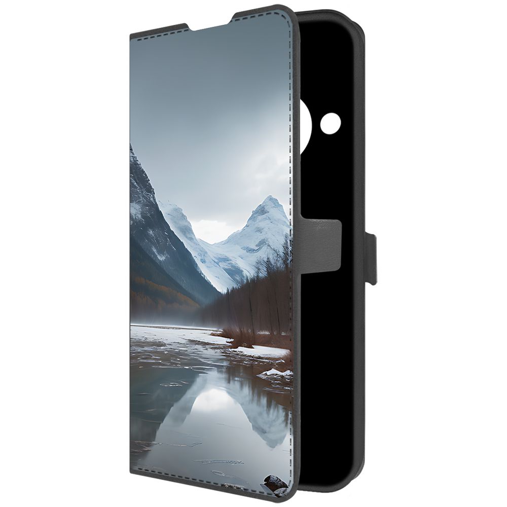 

Чехол-книжка Krutoff Eco Book для Honor X9a Весенняя оттепель (черный)