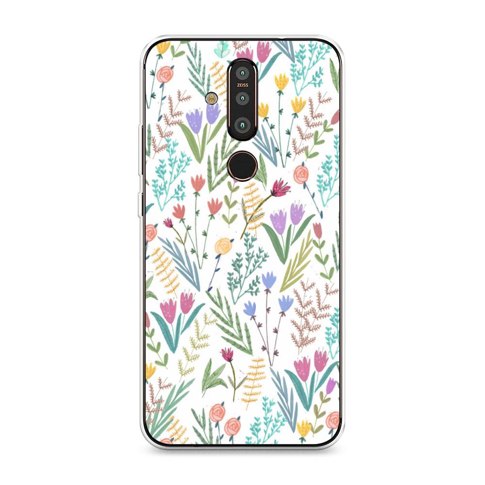 

Чехол Awog "Полевые цветы рисунок" для Nokia X71