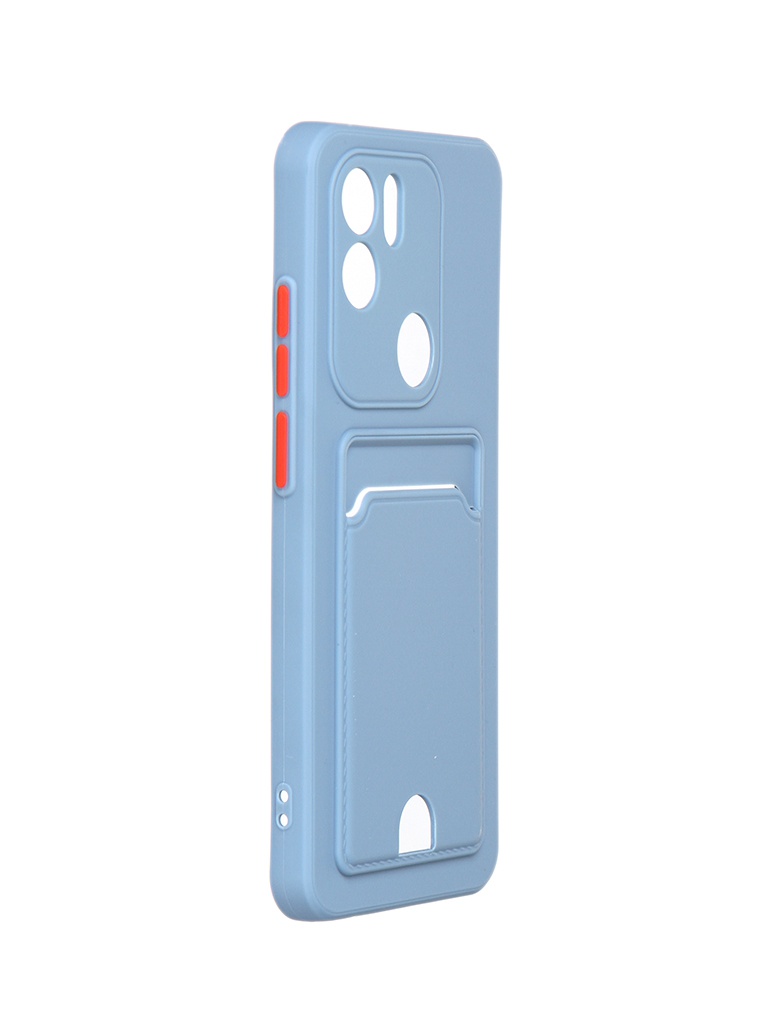 

Чехол DF для Xiaomi Redmi A1+ Silicone с отделением для карты xiCardCase-04 Gray-Blue, Голубой