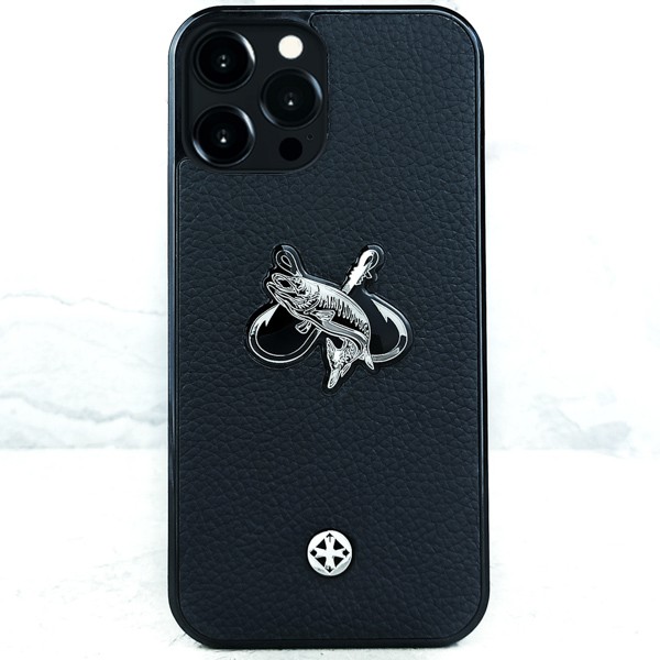 Чехол iPhone 15 - Euphoria Fishing Black Leather - Euphoria HM Premium