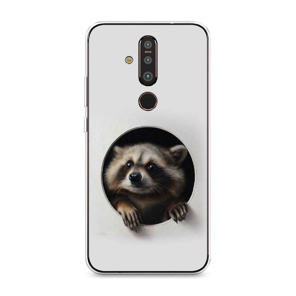 

Чехол Awog "Любопытный енот" для Nokia X71