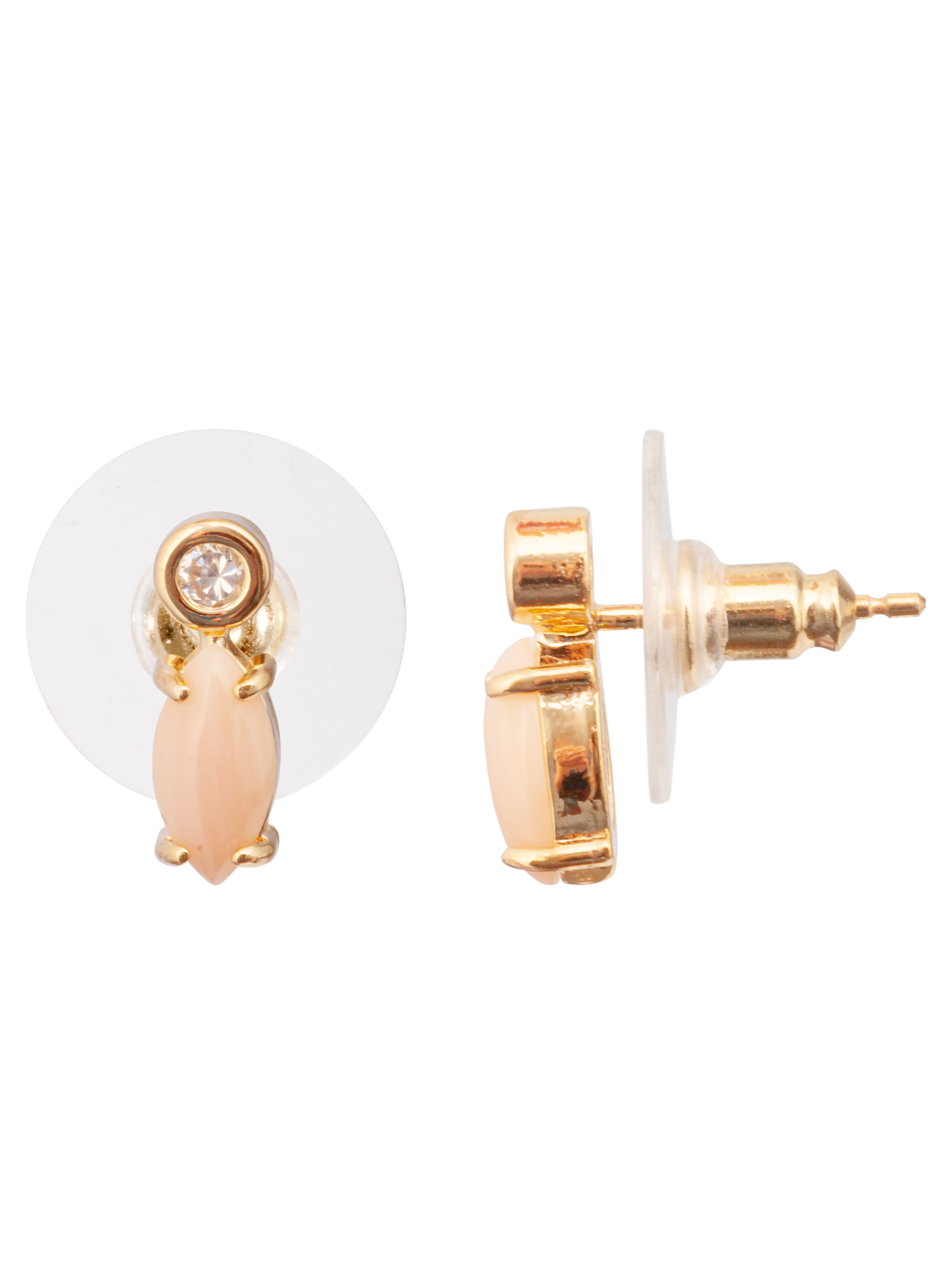 

Серьги из ювелирного сплава Lotus Jewelry 2318E-15co, коралл/циркон, 2318E-15co