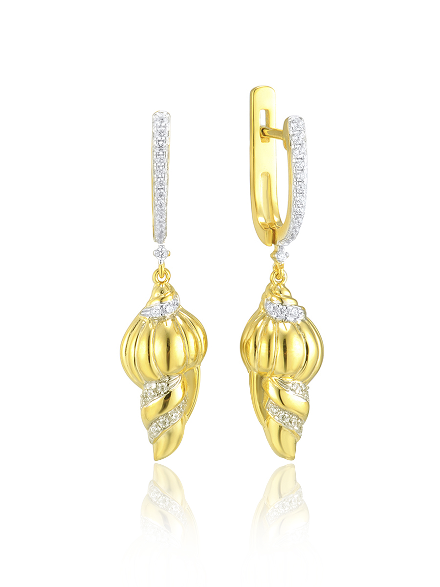 

Серьги подвески из серебра VALTERA 115339, циркон, 115339