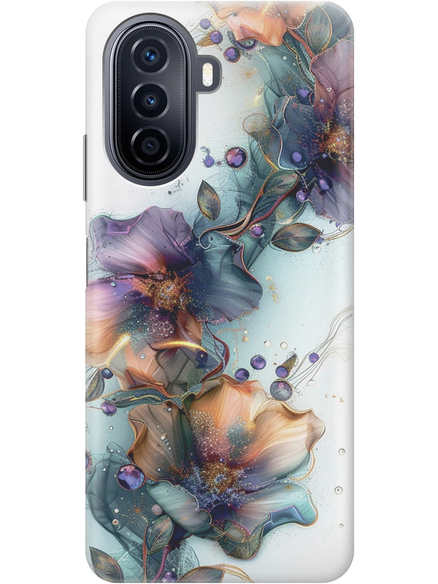 

Силиконовый чехол на Huawei nova Y70 с принтом "Мистические цветы", Прозрачный;белый;зеленый, 740133410