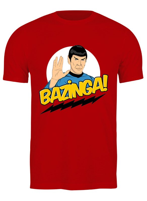 

Футболка мужская Printio Bazinga красная M, Красный, Bazinga