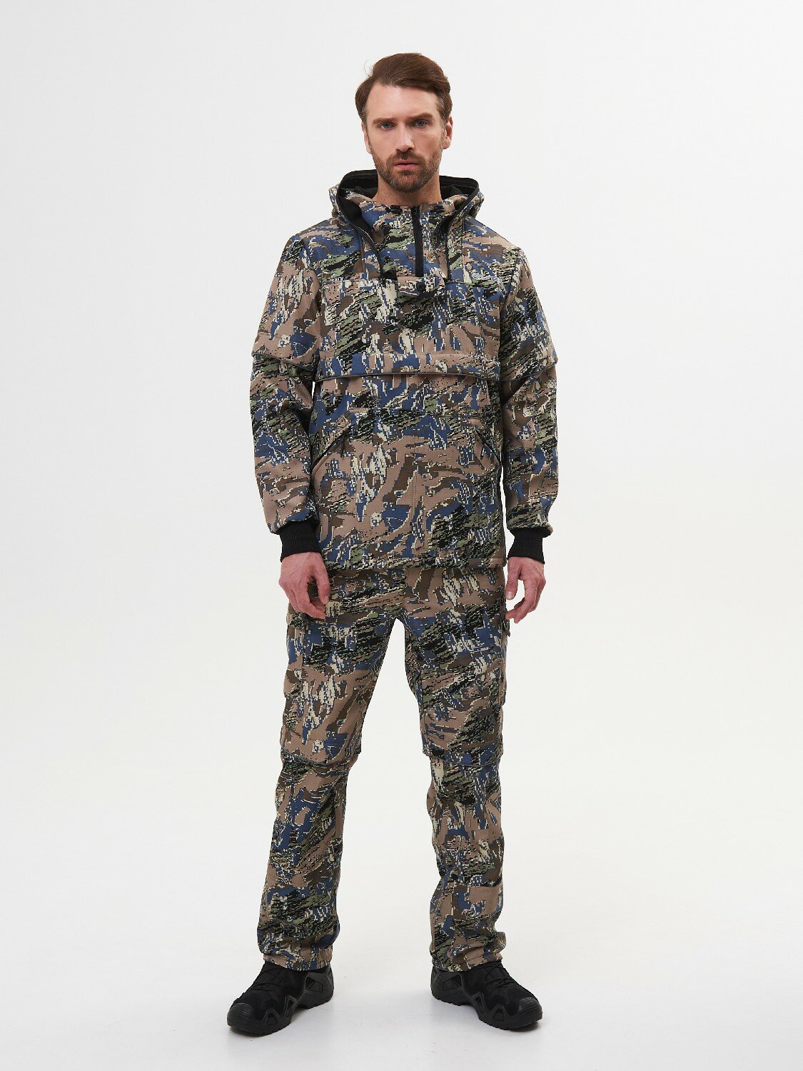 

Костюм Huntsman Антигнус-Люкс ткань Смесовая Микро-РипСтоп Бондинг Лабиринт 52-54 170-176, Серый;белый, Антигнус-Люкс
