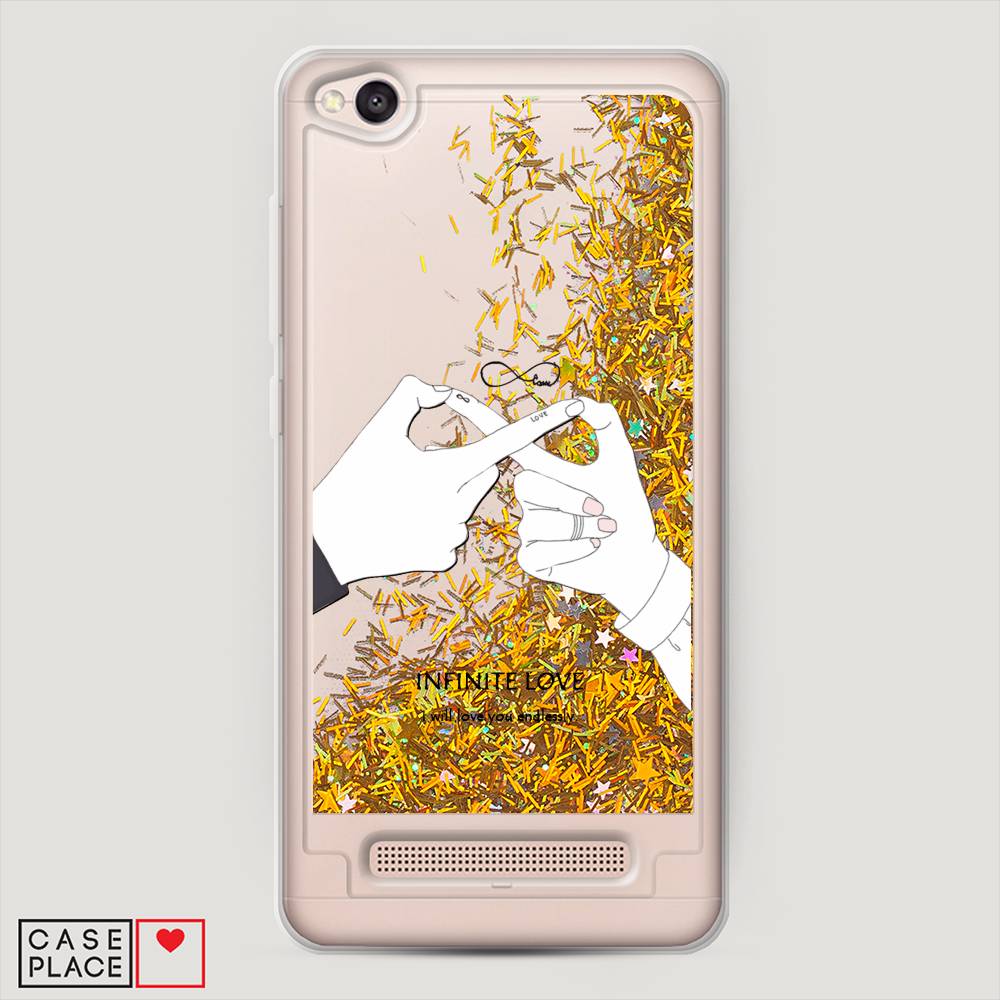 

Жидкий чехол с блестками "Любовь навсегда" на Xiaomi Redmi 4A, 31390-1