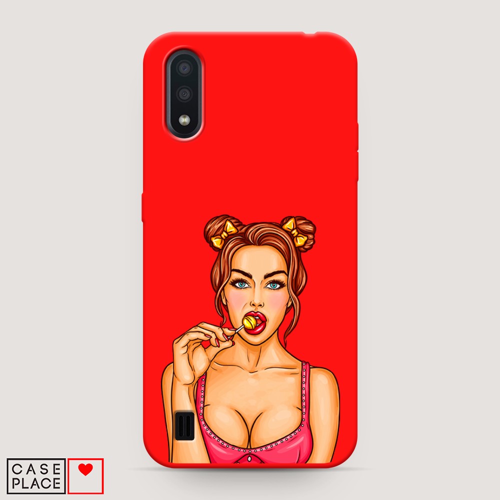 

Чехол Awog на Samsung Galaxy A01 "Вкусный леденец", Разноцветный