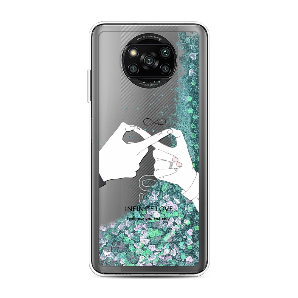 

Жидкий чехол с блестками "Любовь навсегда" на Xiaomi Poco X3 Pro, 310695-1
