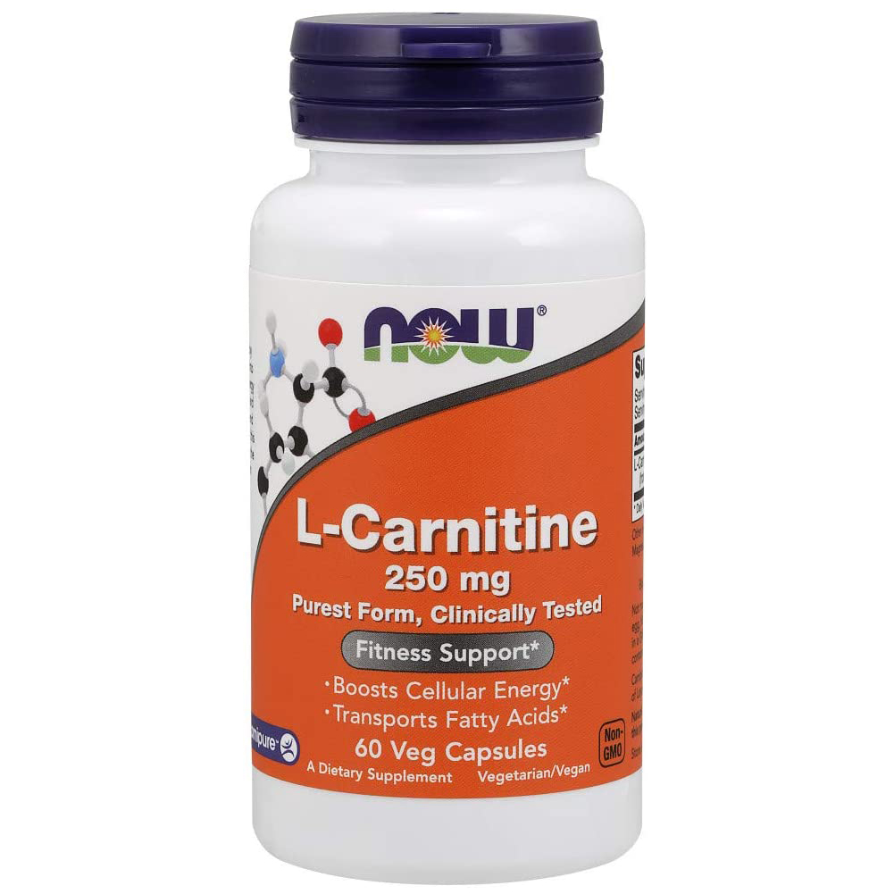 фото Now l-carnitine 250 mg 60 вег.капсул now foods