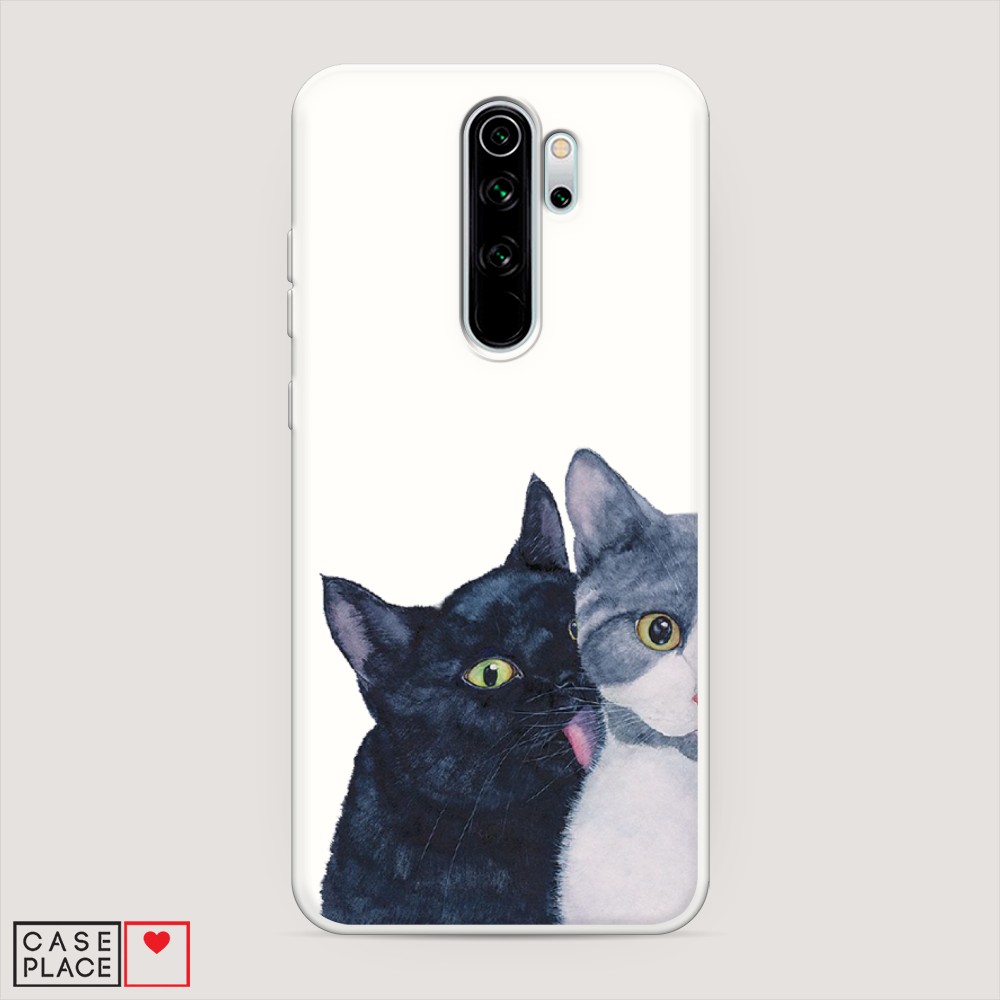 

Матовый силиконовый чехол "Кошачья любовь" на Xiaomi Redmi Note 8 Pro