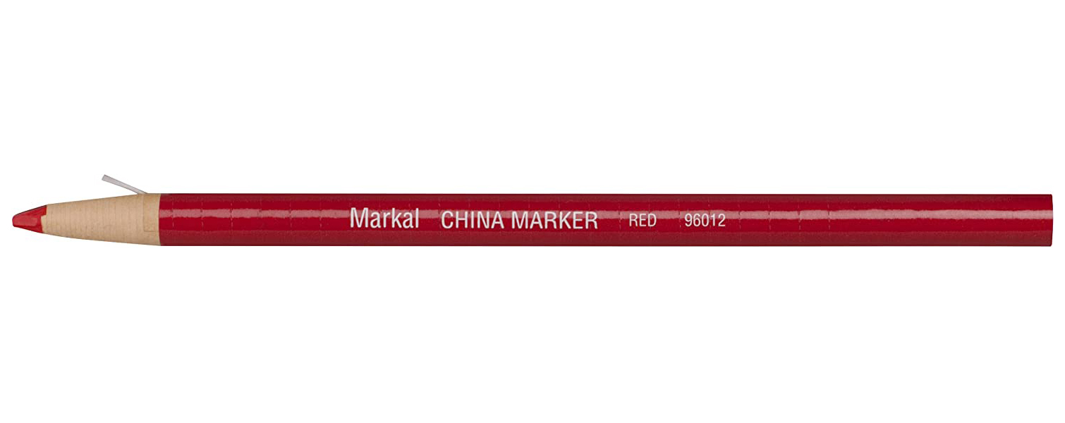 фото Маркер-карандаш универсальный markal china marker, в бумажной обертке красный