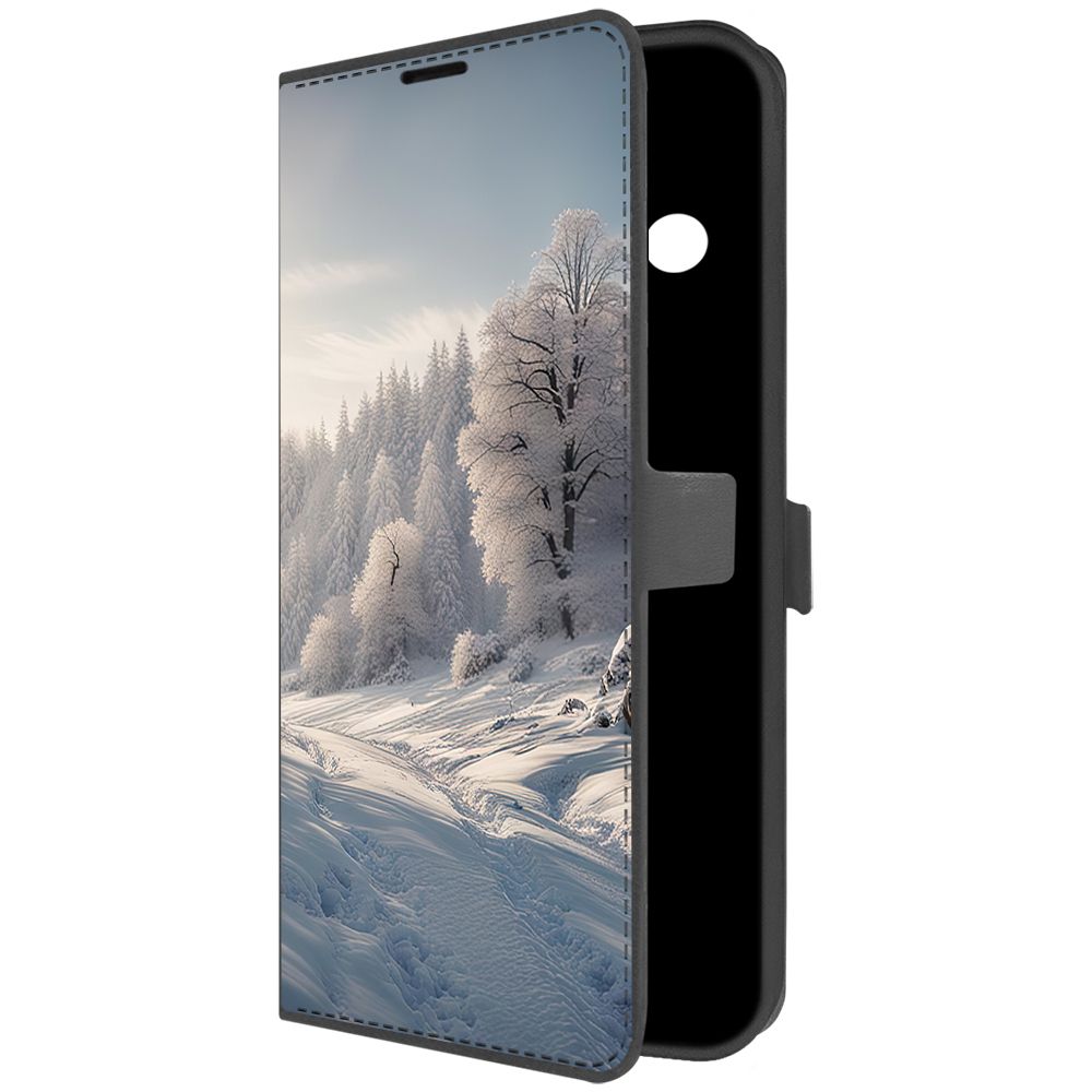 

Чехол-книжка Krutoff Eco Book для Realme 11 Pro Снег (черный)