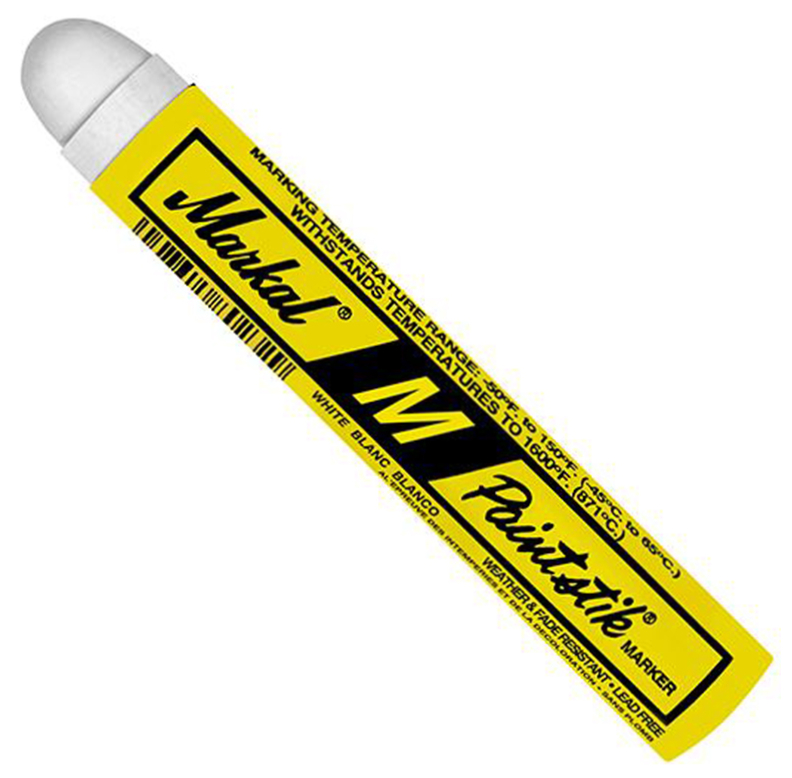 Твердый маркер-краска Markal M Paintstik термостойкий, от +20°C до +871°C, 17 мм Белый
