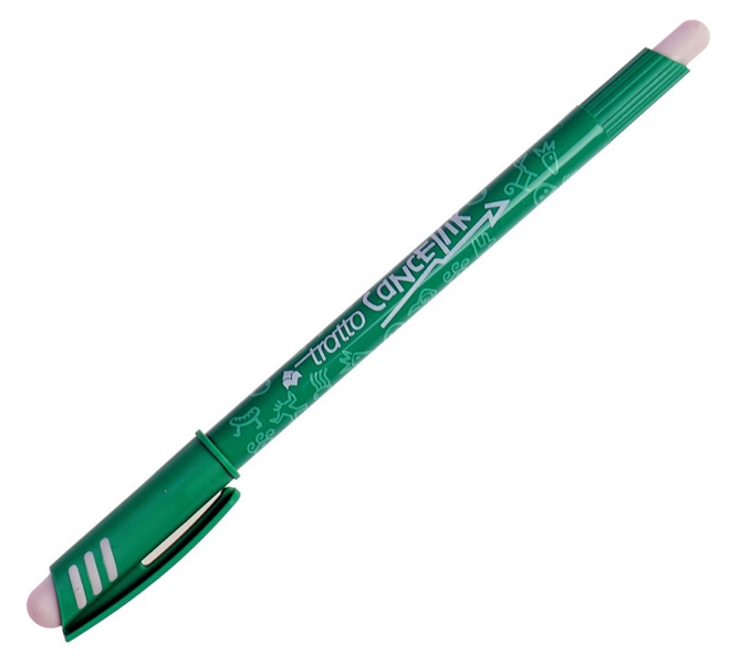 Ручка шариковая Tratto Cancellik, с ластиком Светло-зеленый