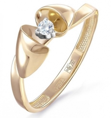 Кольцо из желтого золота с бриллиантом р. 17,5 Kabarovsky 11-21307-1000