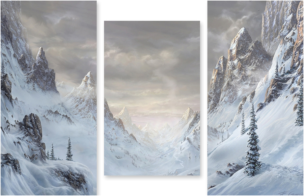 

Картина модульная на холсте Модулка Горный пейзаж 90x61 см, 4