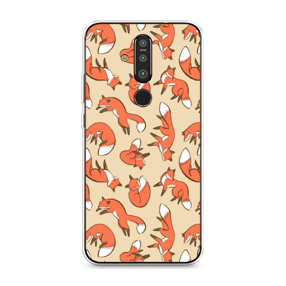 

Чехол Awog "Лисички фон" для Nokia X71