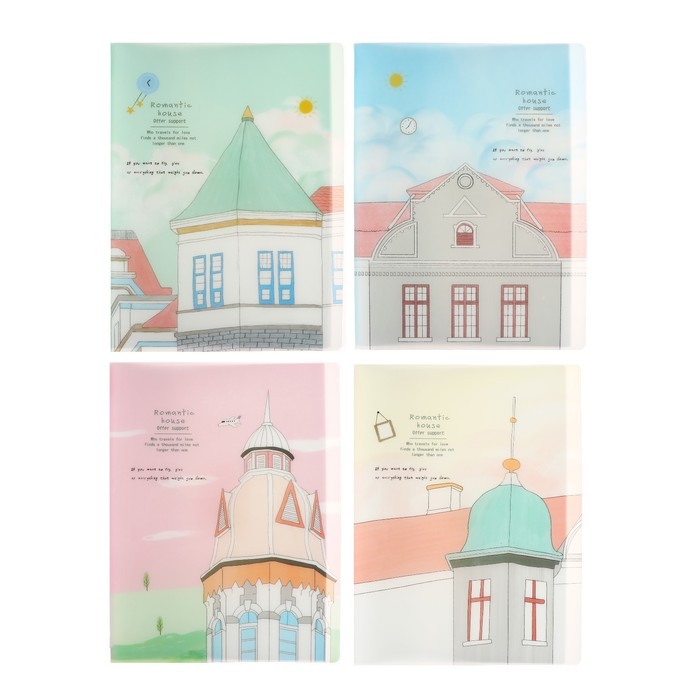 

Calligrata Папка формат А4 с 40 прозрачными файлами МИКС Достопримечательность, Разноцветный