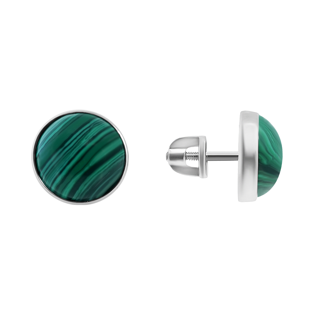 

Серьги из серебра ЯХОНТ Золотой 260079, малахит, 260079