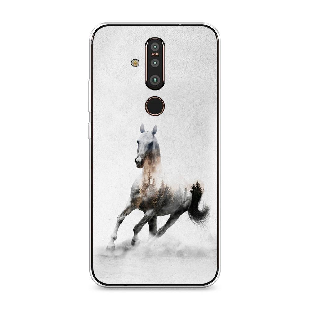 

Чехол Awog "Лошадь лес" для Nokia X71