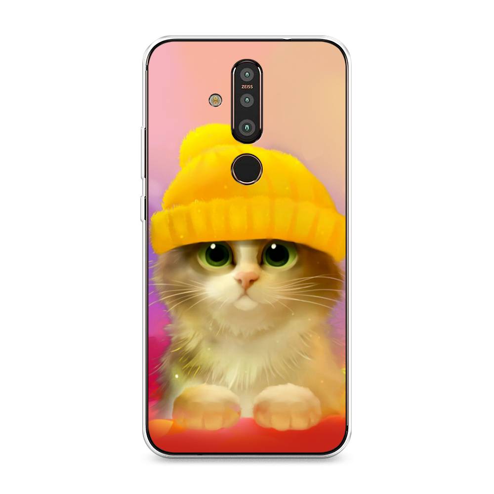 

Чехол Awog "Котенок в желтой шапке" для Nokia X71