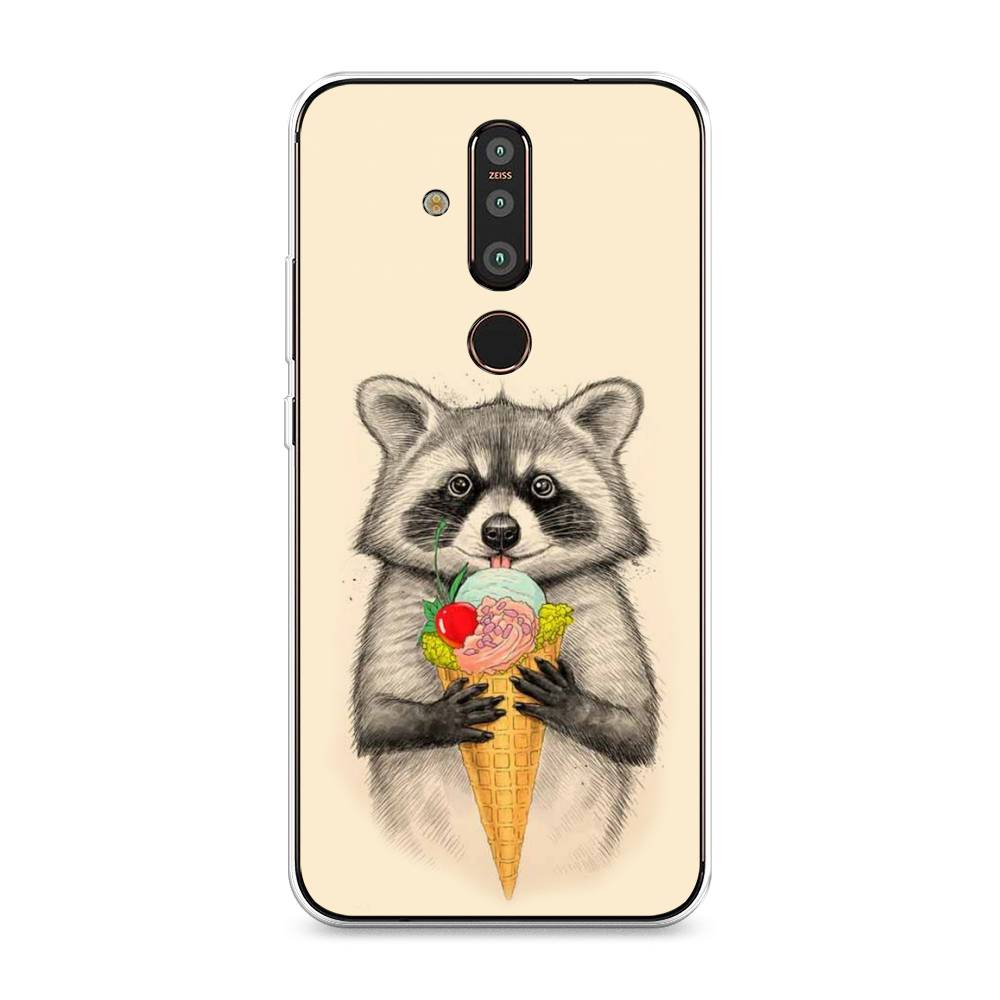 

Чехол Awog "Енот с мороженым" для Nokia X71