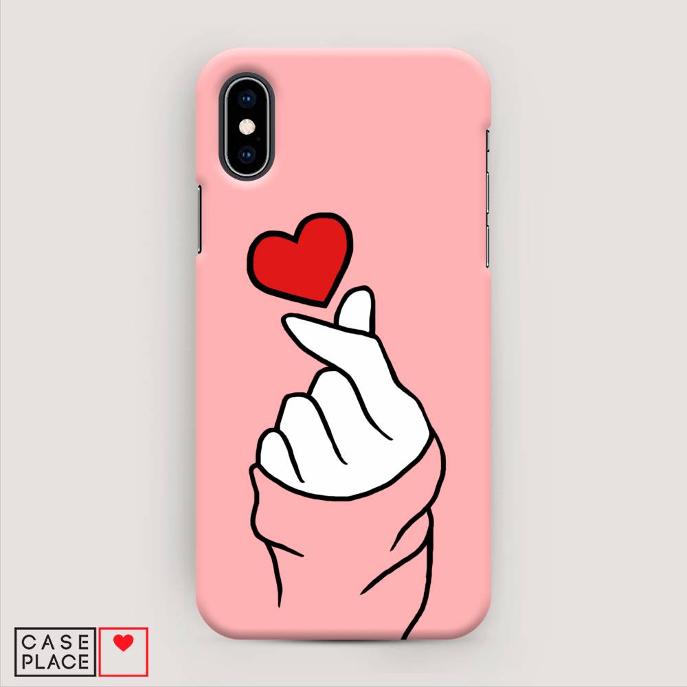 

Пластиковый чехол "Милое сердечко" на Apple iPhone XS (10S), 11820-5
