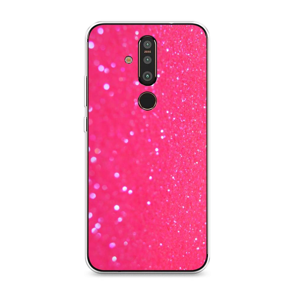

Чехол Awog "Малиновые блестки рисунок" для Nokia X71