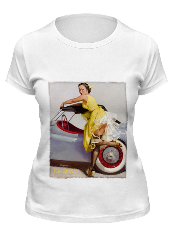 Футболка женская Printio Pin-up girl белая 2XL