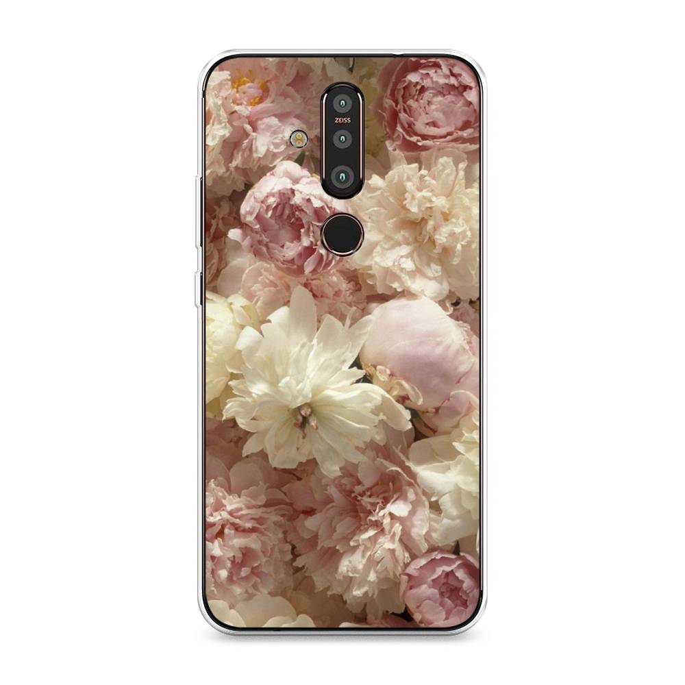

Чехол Awog "Пионы светлые" для Nokia X71