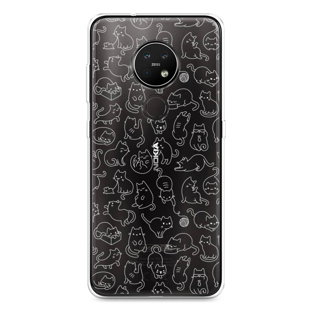 

Чехол Awog на Nokia 7.2 / Нокиа 7.2 "Шкодливые котики", Черный;белый;серый, 123150-2