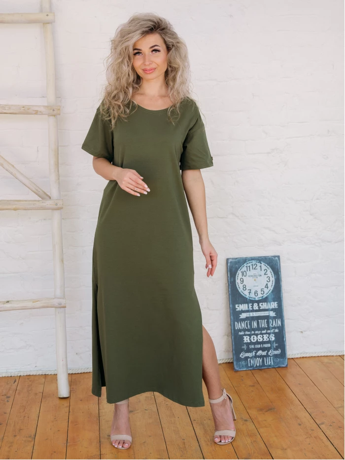 

Туника домашняя женская Cool Look Лондон хаки 48 RU, Лондон
