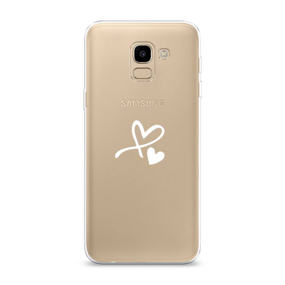 

Чехол Awog на Samsung Galaxy J6 2018 "Сердечко минимализм", Белый, 26150-6