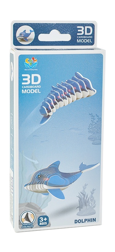 Картонный 3D пазл Дельфин 39874