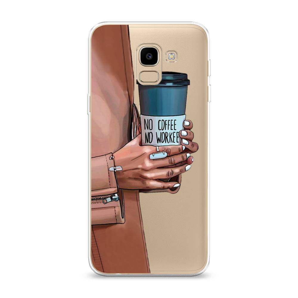 

Чехол Awog на Samsung Galaxy J6 2018 "No coffee", Коричневый;серый, 26150-7