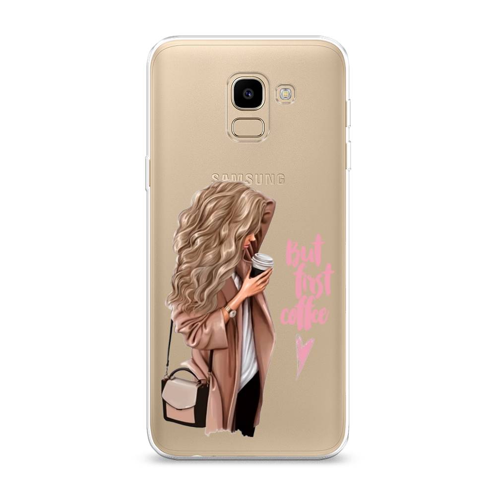 

Чехол Awog "Девушка с кофе" для Samsung Galaxy J6 2018