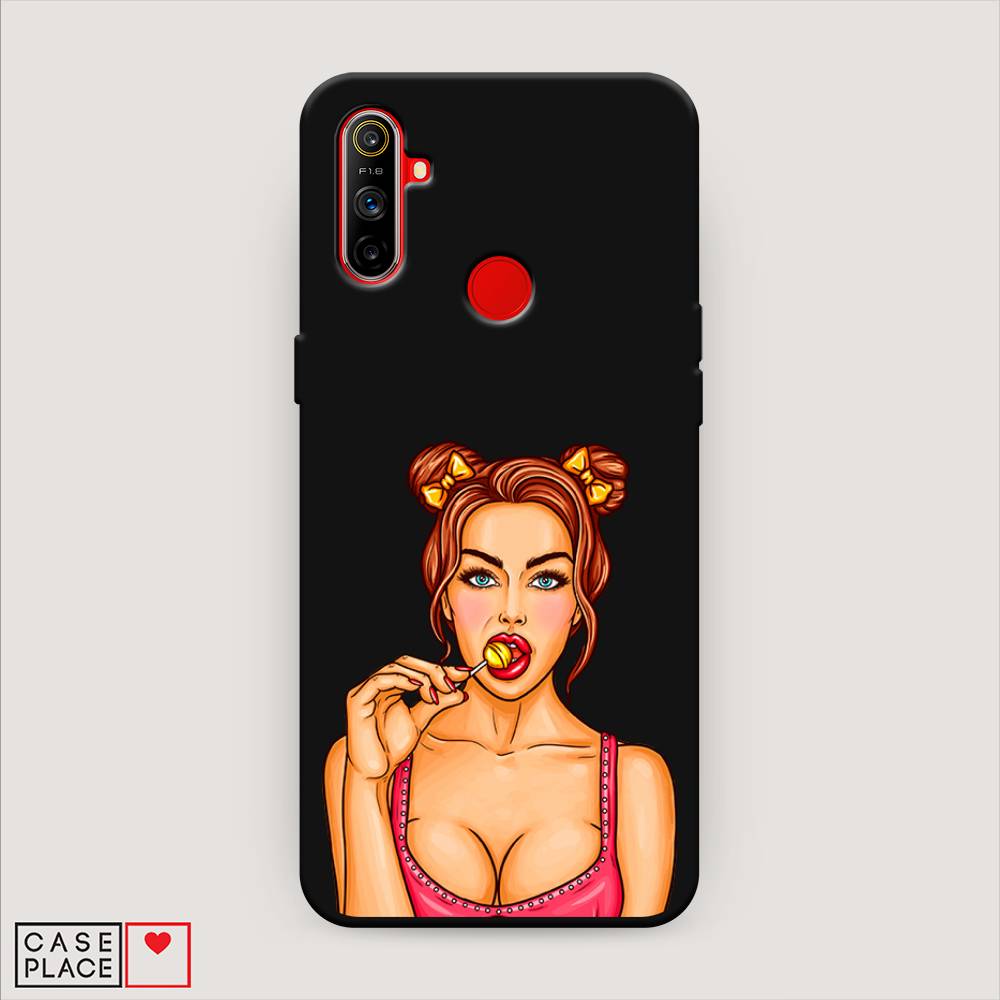 

Матовый силиконовый чехол "Вкусный леденец" на Realme C3
