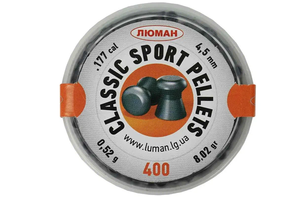 Пули пневматические Люман Classic Sport Pellets 4,5 мм 0,52 грамма (400 штук)
