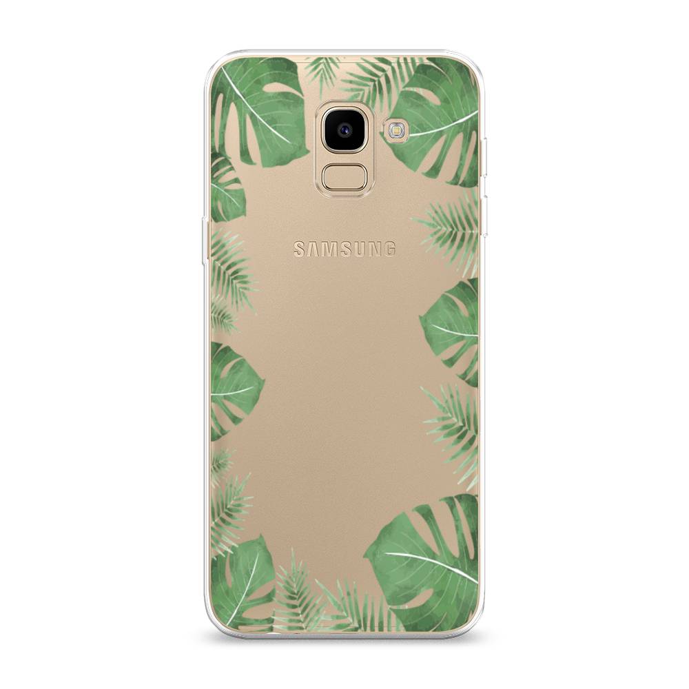 

Чехол Awog на Samsung Galaxy J6 2018 "Листья папоротника рамка", Зеленый, 26150-8