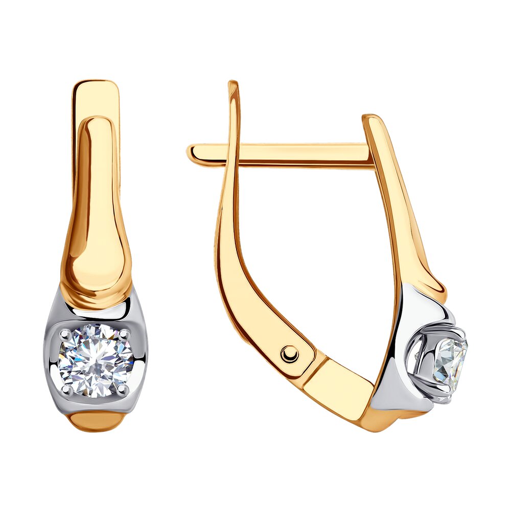 

Серьги из красного золота SOKOLOV 029525, фианит, 029525